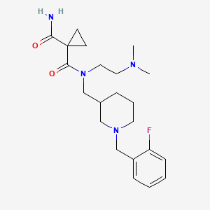 molecular formula C22H33FN4O2 B4253814 N~1~-[2-(dimethylamino)ethyl]-N~1~-{[1-(2-fluorobenzyl)-3-piperidinyl]methyl}-1,1-cyclopropanedicarboxamide 