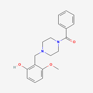 molecular formula C19H22N2O3 B4253817 2-[(4-benzoylpiperazin-1-yl)methyl]-3-methoxyphenol 