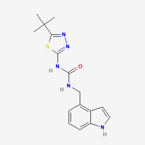 molecular formula C16H19N5OS B4253820 N-(5-tert-butyl-1,3,4-thiadiazol-2-yl)-N'-(1H-indol-4-ylmethyl)urea 