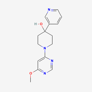 molecular formula C15H18N4O2 B4253830 1-(6-methoxy-4-pyrimidinyl)-4-(3-pyridinyl)-4-piperidinol bis(trifluoroacetate) (salt) 