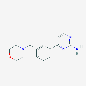 molecular formula C16H20N4O B4253831 4-methyl-6-[3-(morpholin-4-ylmethyl)phenyl]pyrimidin-2-amine 