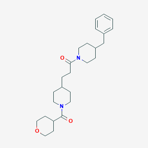 4-benzyl-1-{3-[1-(tetrahydro-2H-pyran-4-ylcarbonyl)-4-piperidinyl]propanoyl}piperidine