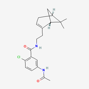 molecular formula C20H25ClN2O2 B4253860 5-(acetylamino)-2-chloro-N-{2-[(1R,5S)-6,6-dimethylbicyclo[3.1.1]hept-2-en-2-yl]ethyl}benzamide 