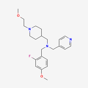 molecular formula C23H32FN3O2 B4253891 (2-fluoro-4-methoxybenzyl){[1-(2-methoxyethyl)-4-piperidinyl]methyl}(4-pyridinylmethyl)amine 