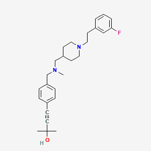 4-(4-{[({1-[2-(3-fluorophenyl)ethyl]-4-piperidinyl}methyl)(methyl)amino]methyl}phenyl)-2-methyl-3-butyn-2-ol