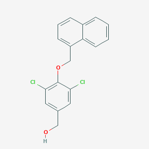 molecular formula C18H14Cl2O2 B425390 [3,5-Dichloro-4-(1-naphthylmethoxy)phenyl]methanol 