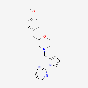 molecular formula C21H24N4O2 B4253905 2-(4-methoxybenzyl)-4-{[1-(2-pyrimidinyl)-1H-pyrrol-2-yl]methyl}morpholine 
