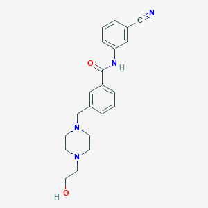 molecular formula C21H24N4O2 B4253907 N-(3-cyanophenyl)-3-{[4-(2-hydroxyethyl)piperazin-1-yl]methyl}benzamide 