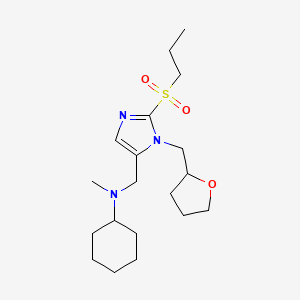 N-methyl-N-{[2-(propylsulfonyl)-1-(tetrahydro-2-furanylmethyl)-1H-imidazol-5-yl]methyl}cyclohexanamine