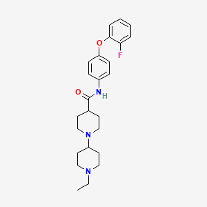 molecular formula C25H32FN3O2 B4253933 1'-ethyl-N-[4-(2-fluorophenoxy)phenyl]-1,4'-bipiperidine-4-carboxamide 