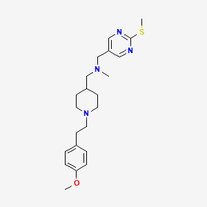 molecular formula C22H32N4OS B4253965 ({1-[2-(4-methoxyphenyl)ethyl]-4-piperidinyl}methyl)methyl{[2-(methylthio)-5-pyrimidinyl]methyl}amine 