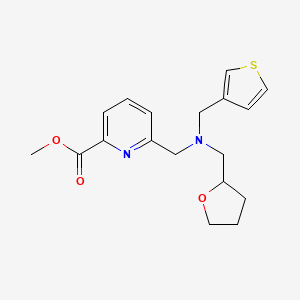 molecular formula C18H22N2O3S B4253976 methyl 6-{[(tetrahydrofuran-2-ylmethyl)(3-thienylmethyl)amino]methyl}pyridine-2-carboxylate 