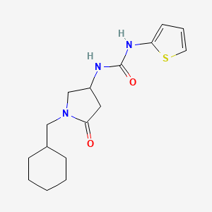molecular formula C16H23N3O2S B4253979 N-[1-(cyclohexylmethyl)-5-oxo-3-pyrrolidinyl]-N'-2-thienylurea 