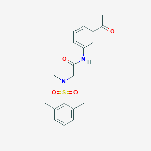 molecular formula C20H24N2O4S B425398 N-(3-acetylphenyl)-2-[(mesitylsulfonyl)(methyl)amino]acetamide 