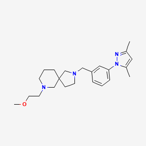 molecular formula C23H34N4O B4254001 2-[3-(3,5-dimethyl-1H-pyrazol-1-yl)benzyl]-7-(2-methoxyethyl)-2,7-diazaspiro[4.5]decane 