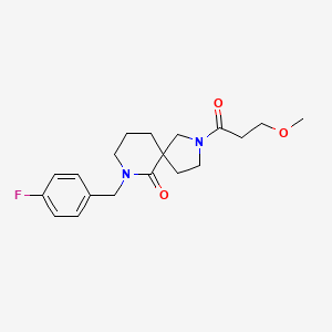 molecular formula C19H25FN2O3 B4254010 7-(4-fluorobenzyl)-2-(3-methoxypropanoyl)-2,7-diazaspiro[4.5]decan-6-one 