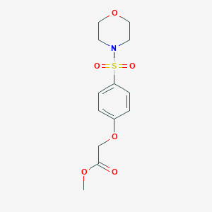 molecular formula C13H17NO6S B425402 Methyl [4-(morpholin-4-ylsulfonyl)phenoxy]acetate 