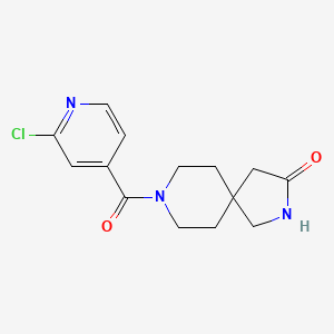 molecular formula C14H16ClN3O2 B4254026 8-(2-chloroisonicotinoyl)-2,8-diazaspiro[4.5]decan-3-one 