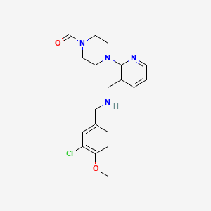 molecular formula C21H27ClN4O2 B4254028 1-[2-(4-acetyl-1-piperazinyl)-3-pyridinyl]-N-(3-chloro-4-ethoxybenzyl)methanamine 