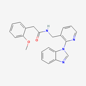 molecular formula C22H20N4O2 B4254036 N-{[2-(1H-benzimidazol-1-yl)-3-pyridinyl]methyl}-2-(2-methoxyphenyl)acetamide 