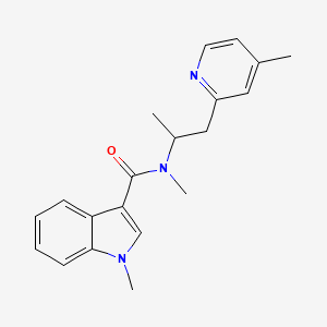 molecular formula C20H23N3O B4254044 N,1-dimethyl-N-[1-methyl-2-(4-methylpyridin-2-yl)ethyl]-1H-indole-3-carboxamide 