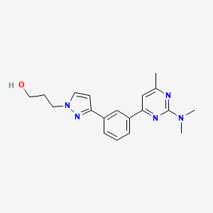 3-(3-{3-[2-(dimethylamino)-6-methyl-4-pyrimidinyl]phenyl}-1H-pyrazol-1-yl)-1-propanol