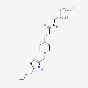 3-{1-[(2-butyl-1H-imidazol-4-yl)methyl]-4-piperidinyl}-N-(4-fluorobenzyl)propanamide