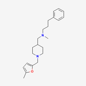 molecular formula C22H32N2O B4254069 N-methyl-N-({1-[(5-methyl-2-furyl)methyl]-4-piperidinyl}methyl)-3-phenyl-1-propanamine 