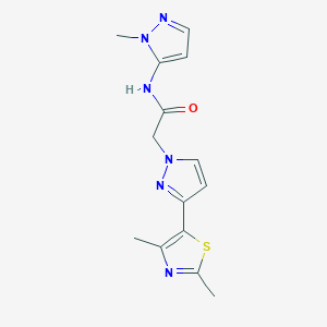 2-[3-(2,4-dimethyl-1,3-thiazol-5-yl)-1H-pyrazol-1-yl]-N-(1-methyl-1H-pyrazol-5-yl)acetamide