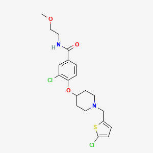 3-chloro-4-({1-[(5-chloro-2-thienyl)methyl]-4-piperidinyl}oxy)-N-(2-methoxyethyl)benzamide