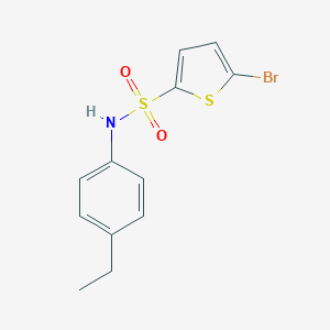 molecular formula C12H12BrNO2S2 B425411 5-bromo-N-(4-ethylphenyl)thiophene-2-sulfonamide 