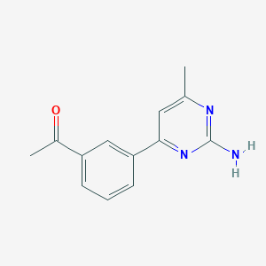molecular formula C13H13N3O B4254110 1-[3-(2-amino-6-methyl-4-pyrimidinyl)phenyl]ethanone 