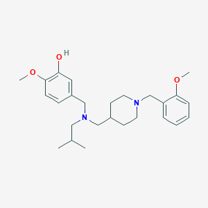 molecular formula C26H38N2O3 B4254123 5-[(isobutyl{[1-(2-methoxybenzyl)-4-piperidinyl]methyl}amino)methyl]-2-methoxyphenol 