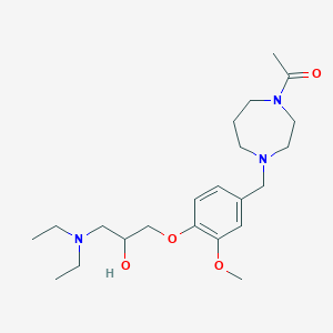 molecular formula C22H37N3O4 B4254124 1-{4-[(4-acetyl-1,4-diazepan-1-yl)methyl]-2-methoxyphenoxy}-3-(diethylamino)-2-propanol 