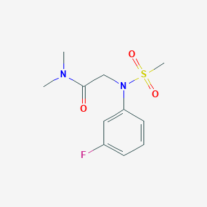molecular formula C11H15FN2O3S B425413 2-[3-fluoro(methylsulfonyl)anilino]-N,N-dimethylacetamide 