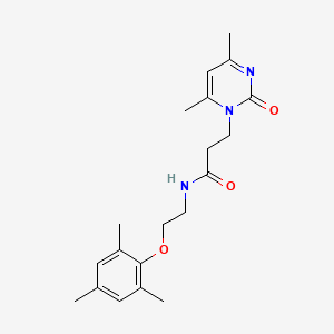 molecular formula C20H27N3O3 B4254145 3-(4,6-dimethyl-2-oxopyrimidin-1(2H)-yl)-N-[2-(mesityloxy)ethyl]propanamide 