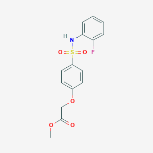 Methyl {4-[(2-fluoroanilino)sulfonyl]phenoxy}acetate