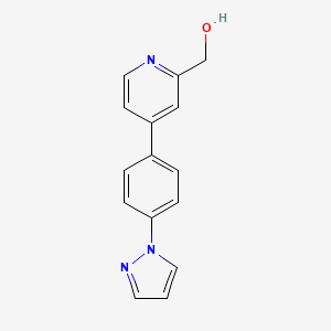 molecular formula C15H13N3O B4254151 {4-[4-(1H-pyrazol-1-yl)phenyl]-2-pyridinyl}methanol 