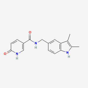 molecular formula C17H17N3O2 B4254156 N-[(2,3-dimethyl-1H-indol-5-yl)methyl]-6-oxo-1,6-dihydropyridine-3-carboxamide 