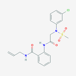 N-allyl-2-({[3-chloro(methylsulfonyl)anilino]acetyl}amino)benzamide