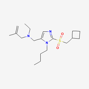molecular formula C19H33N3O2S B4254172 ({1-butyl-2-[(cyclobutylmethyl)sulfonyl]-1H-imidazol-5-yl}methyl)ethyl(2-methyl-2-propen-1-yl)amine 
