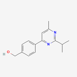 molecular formula C15H18N2O B4254179 [4-(2-isopropyl-6-methyl-4-pyrimidinyl)phenyl]methanol 