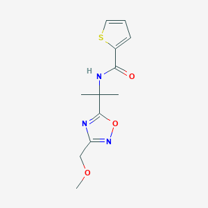 molecular formula C12H15N3O3S B4254185 N-{1-[3-(methoxymethyl)-1,2,4-oxadiazol-5-yl]-1-methylethyl}-2-thiophenecarboxamide 