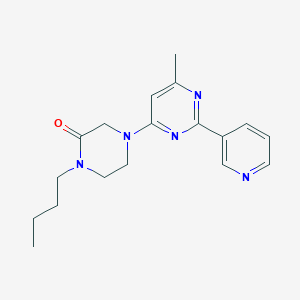 molecular formula C18H23N5O B4254189 1-butyl-4-(6-methyl-2-pyridin-3-ylpyrimidin-4-yl)piperazin-2-one 