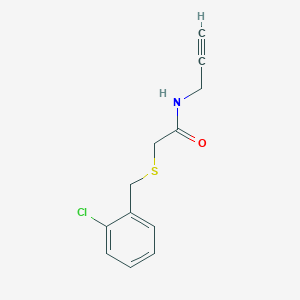 molecular formula C12H12ClNOS B4254192 2-[(2-chlorobenzyl)thio]-N-prop-2-yn-1-ylacetamide 