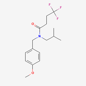 molecular formula C16H22F3NO2 B4254217 4,4,4-trifluoro-N-isobutyl-N-(4-methoxybenzyl)butanamide 
