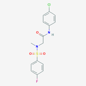 N-(4-chlorophenyl)-2-[[(4-fluorophenyl)sulfonyl](methyl)amino]acetamide