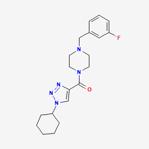 1-[(1-cyclohexyl-1H-1,2,3-triazol-4-yl)carbonyl]-4-(3-fluorobenzyl)piperazine