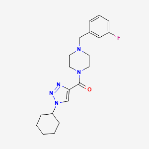 molecular formula C20H26FN5O B4254220 1-[(1-cyclohexyl-1H-1,2,3-triazol-4-yl)carbonyl]-4-(3-fluorobenzyl)piperazine 