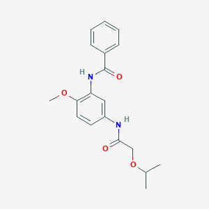 molecular formula C19H22N2O4 B4254225 N-{5-[(isopropoxyacetyl)amino]-2-methoxyphenyl}benzamide 